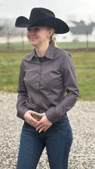 Solid Button Down Shirts ~ Charcoal - Henderson's Western Store