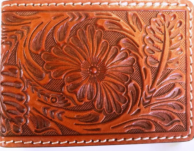 Floral Leather Money Clip - Henderson's Western Store