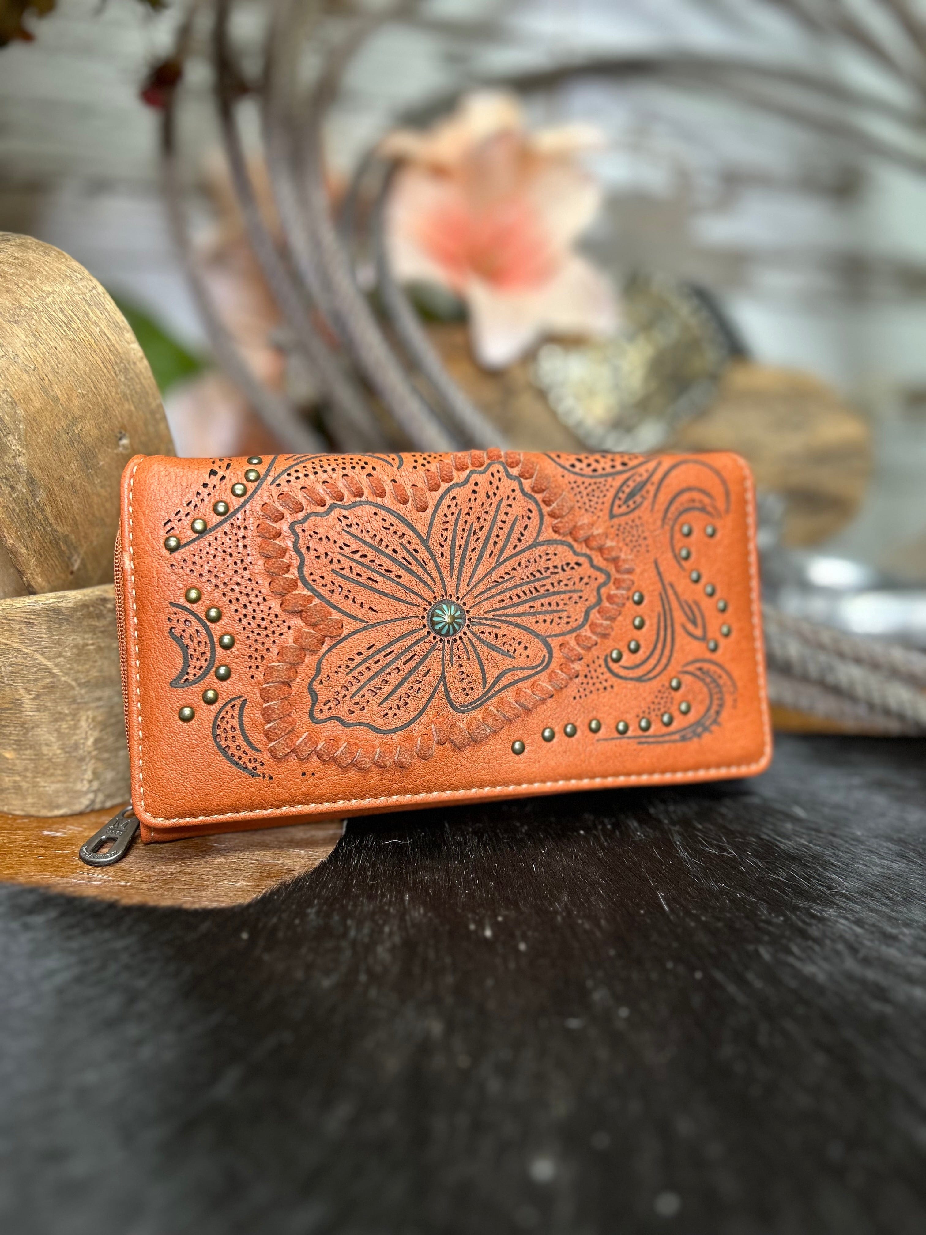 MW Cut out wallet - Orange - Henderson's Western Store