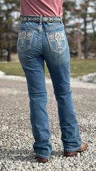 Ivory Embroidered Jean by Rock & Roll - Henderson's Western Store