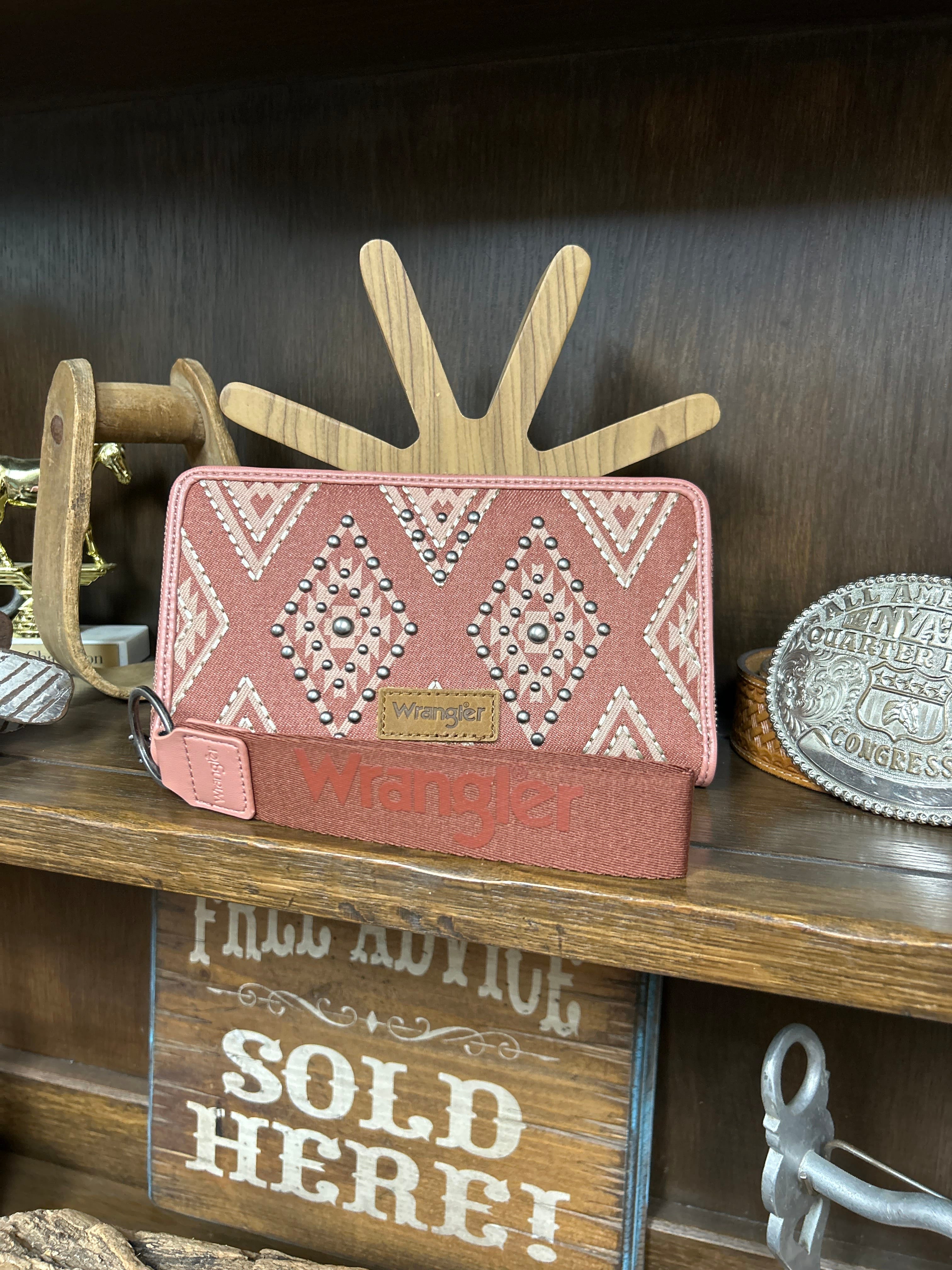 Wrangler Aztec Studded Wallet/Wristlet - Henderson's Western Store