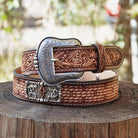 Floral Tooled Belt - Henderson's Western Store