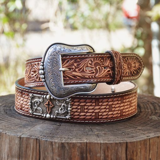 Floral Tooled Belt - Henderson's Western Store