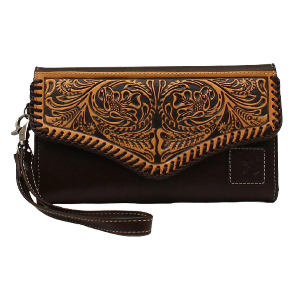 Tooled Leather Clutch - Henderson's Western Store