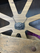 Western Buckle Initial Necklace ~ M - Henderson's Western Store