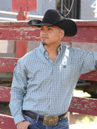 CueroLine Classic Western Shirt ~ Blue - Henderson's Western Store