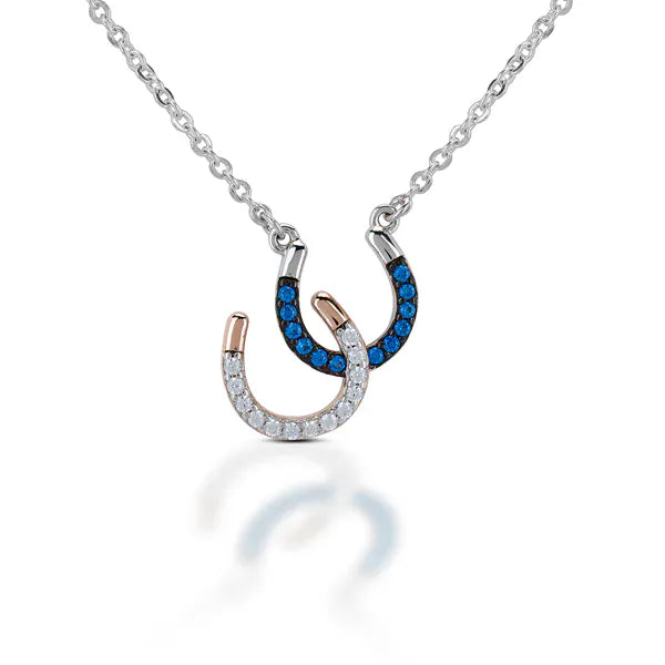 Kelly Herd Brass Double Horseshoe Necklace - Henderson's Western Store