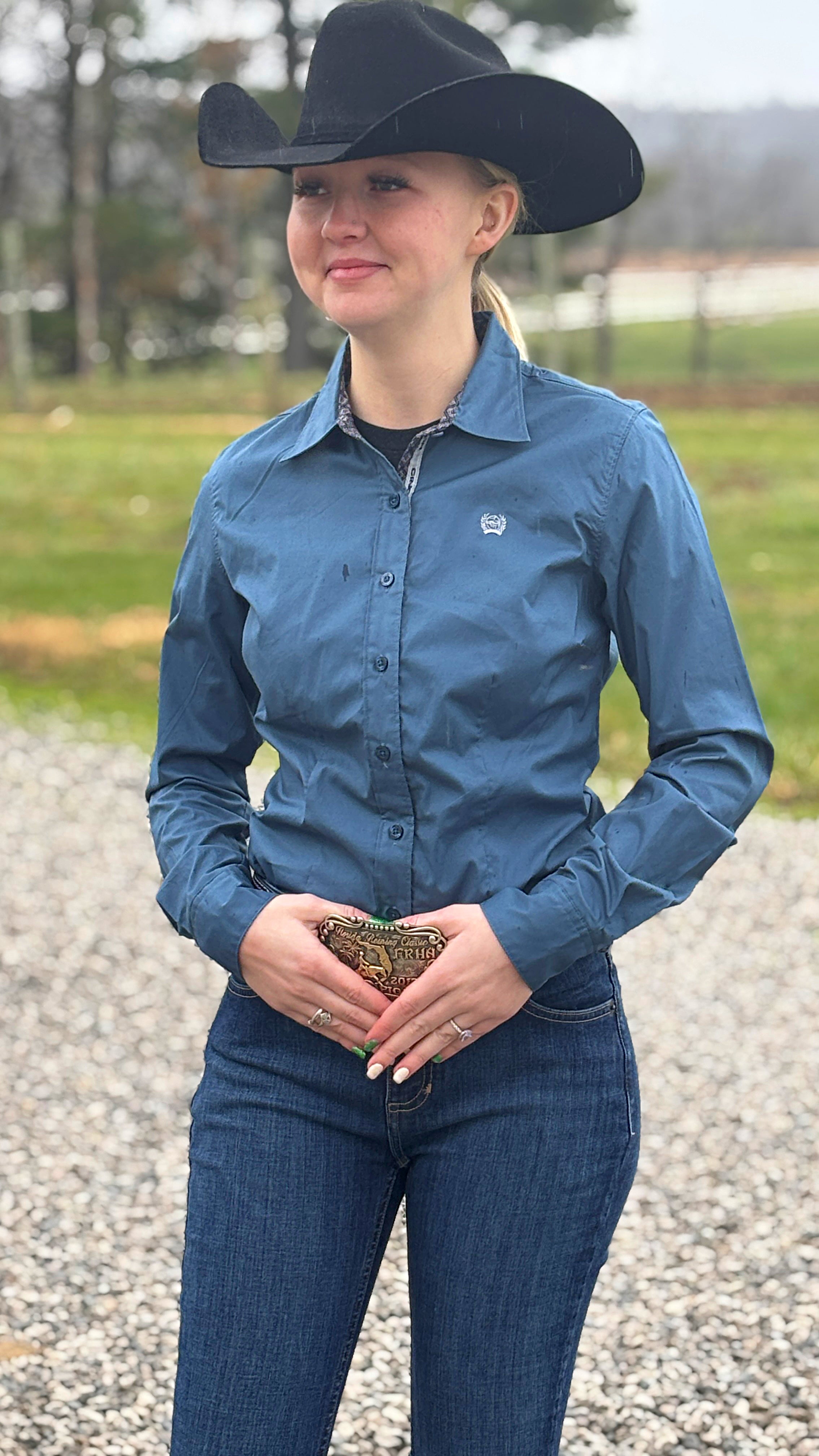 Ladies Cinch  ~ Solid Teal - Henderson's Western Store