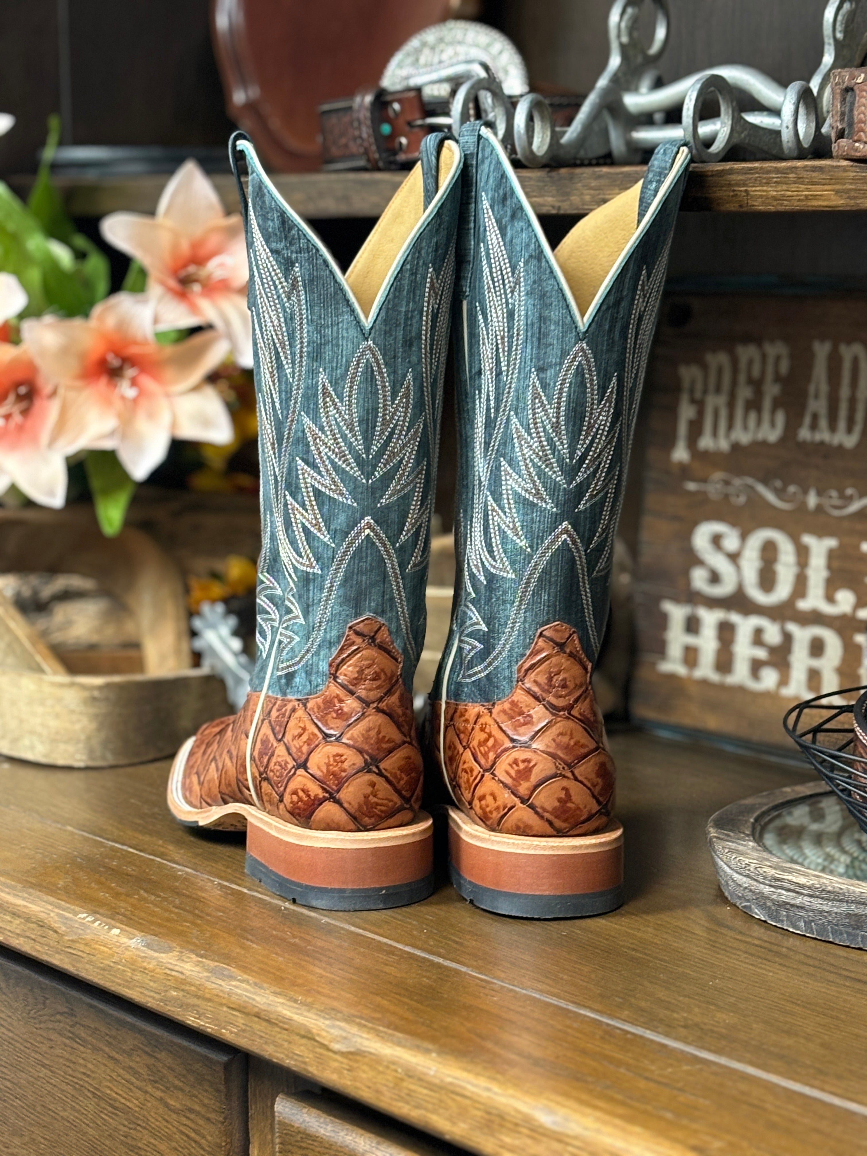Cognac Filet Fo Fish Boots from Horse Power - Henderson's Western Store