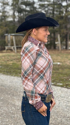 Rosewood Herringbone Easy Care Button Up - Henderson's Western Store