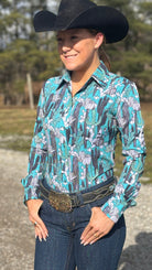 RHC Easy Care Show Shirt ~ Cactus Print - Henderson's Western Store