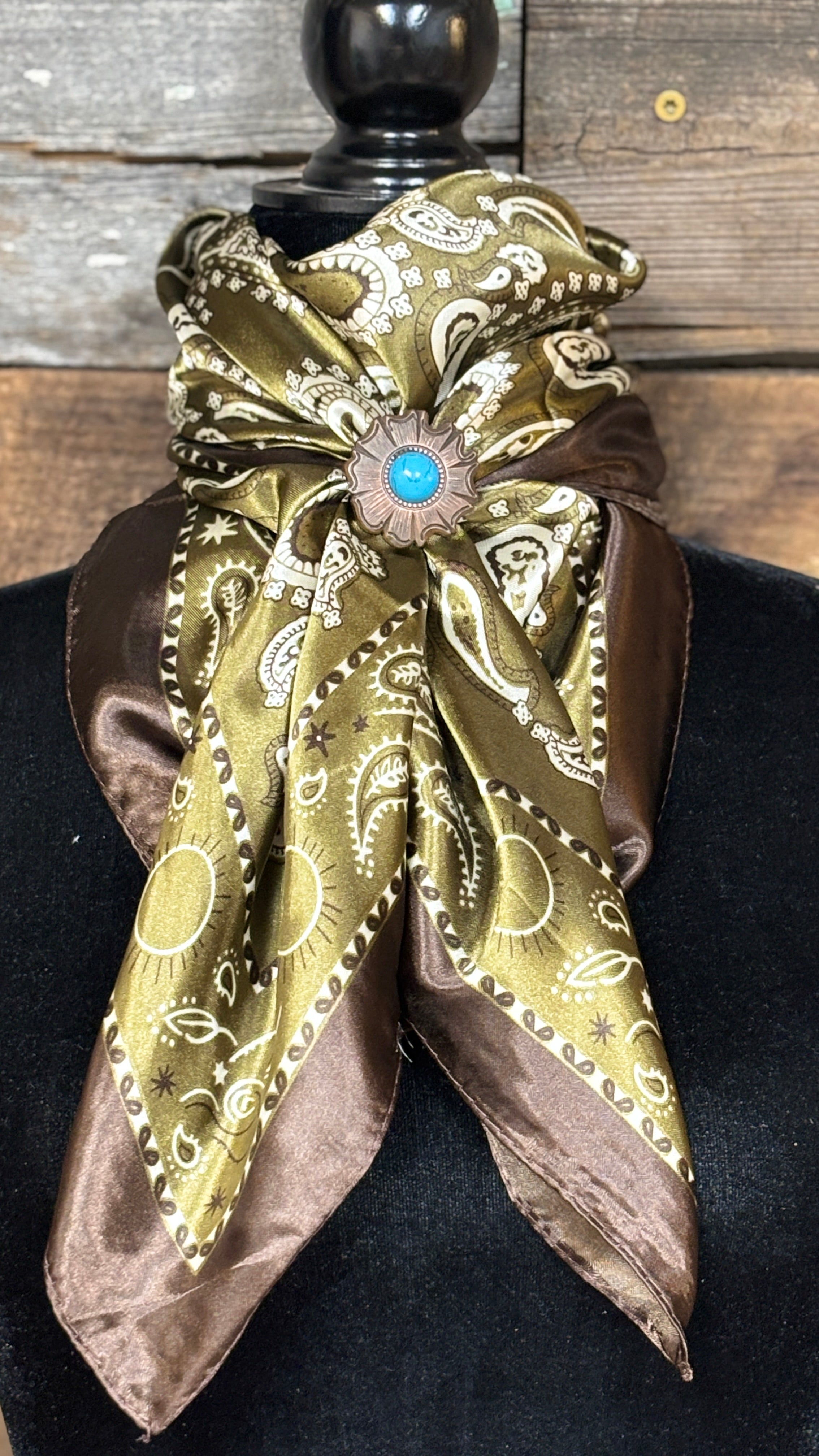 Rodeo Drive Wild Rags/Scarf ~ Sage Paisley - Henderson's Western Store