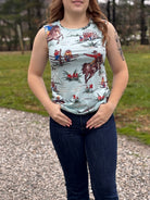 Cowboy Rodeo Western Graphic Tank - Henderson's Western Store