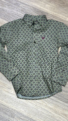 Boy's Cinch Geo Print ~ Olive - Henderson's Western Store