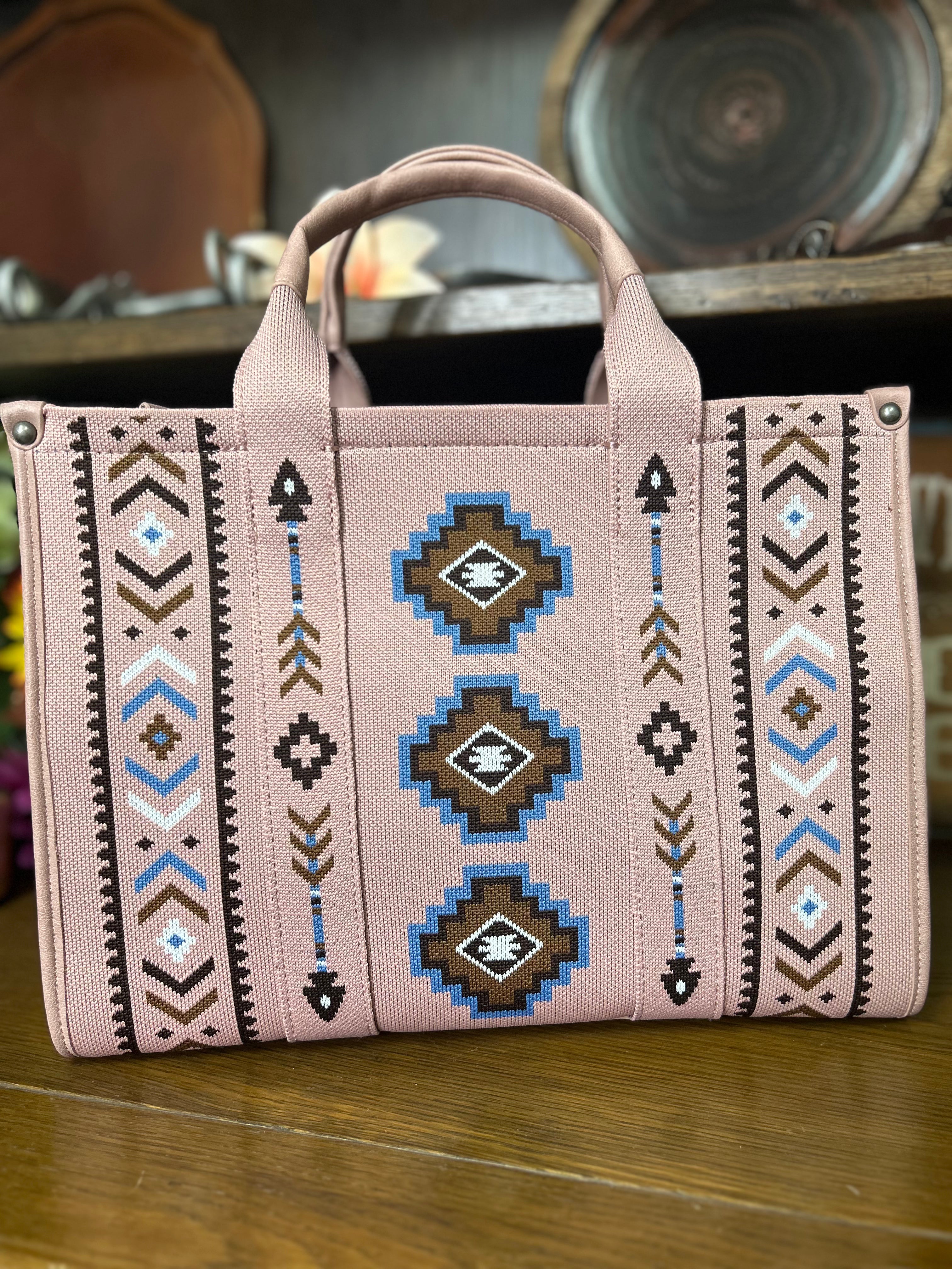 MW Aztec Print Crossbody ~ Pink - Henderson's Western Store
