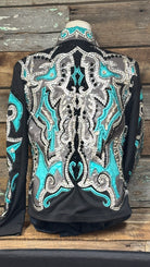 All Day  Show Jacket ~ Teal & Gray - Henderson's Western Store