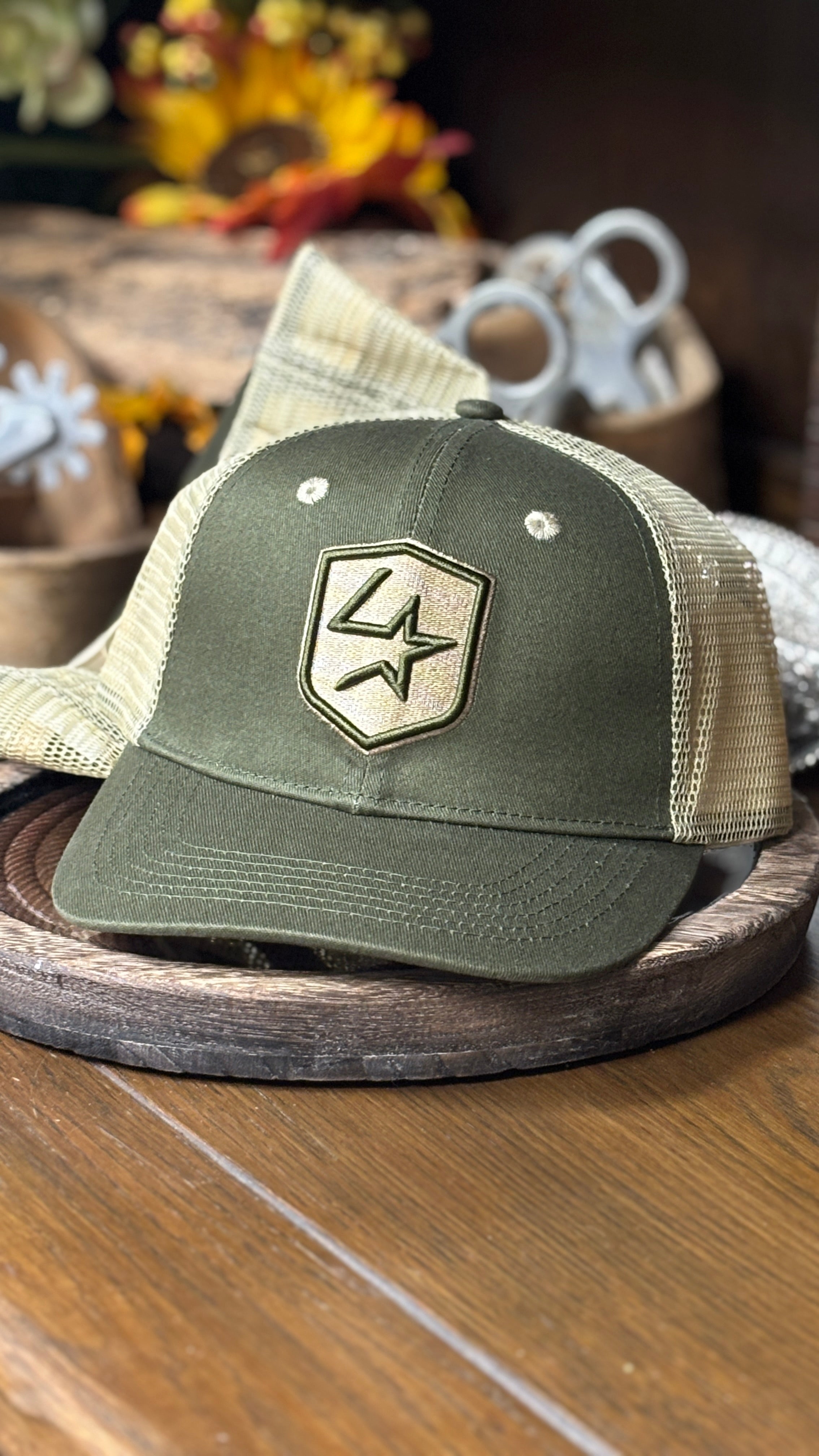 Lone Star Ropes Trucker Cap ~ Olive/Tan - Henderson's Western Store