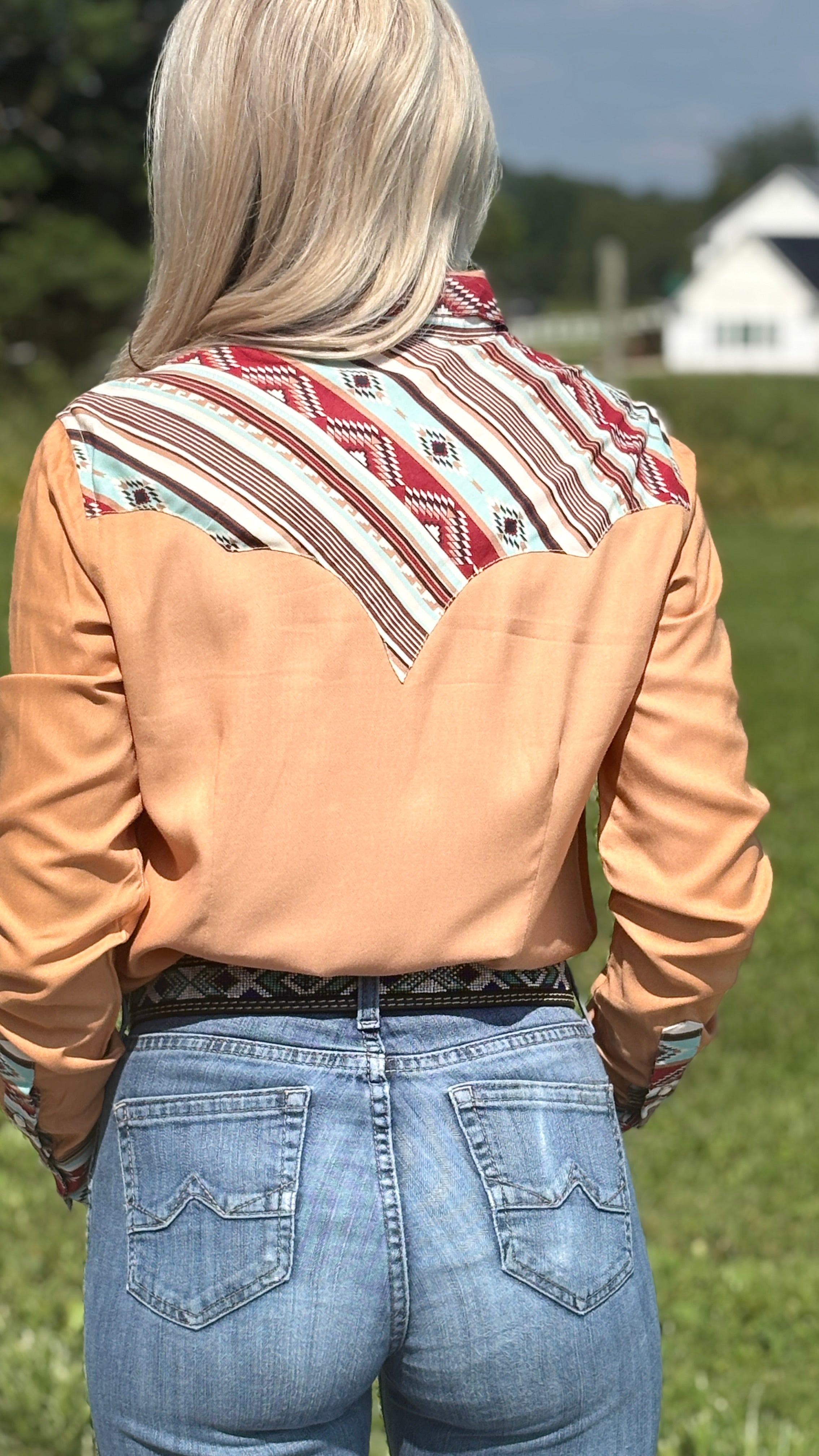 Ladies Jacquard Yoke Western by Panhandle - Henderson's Western Store