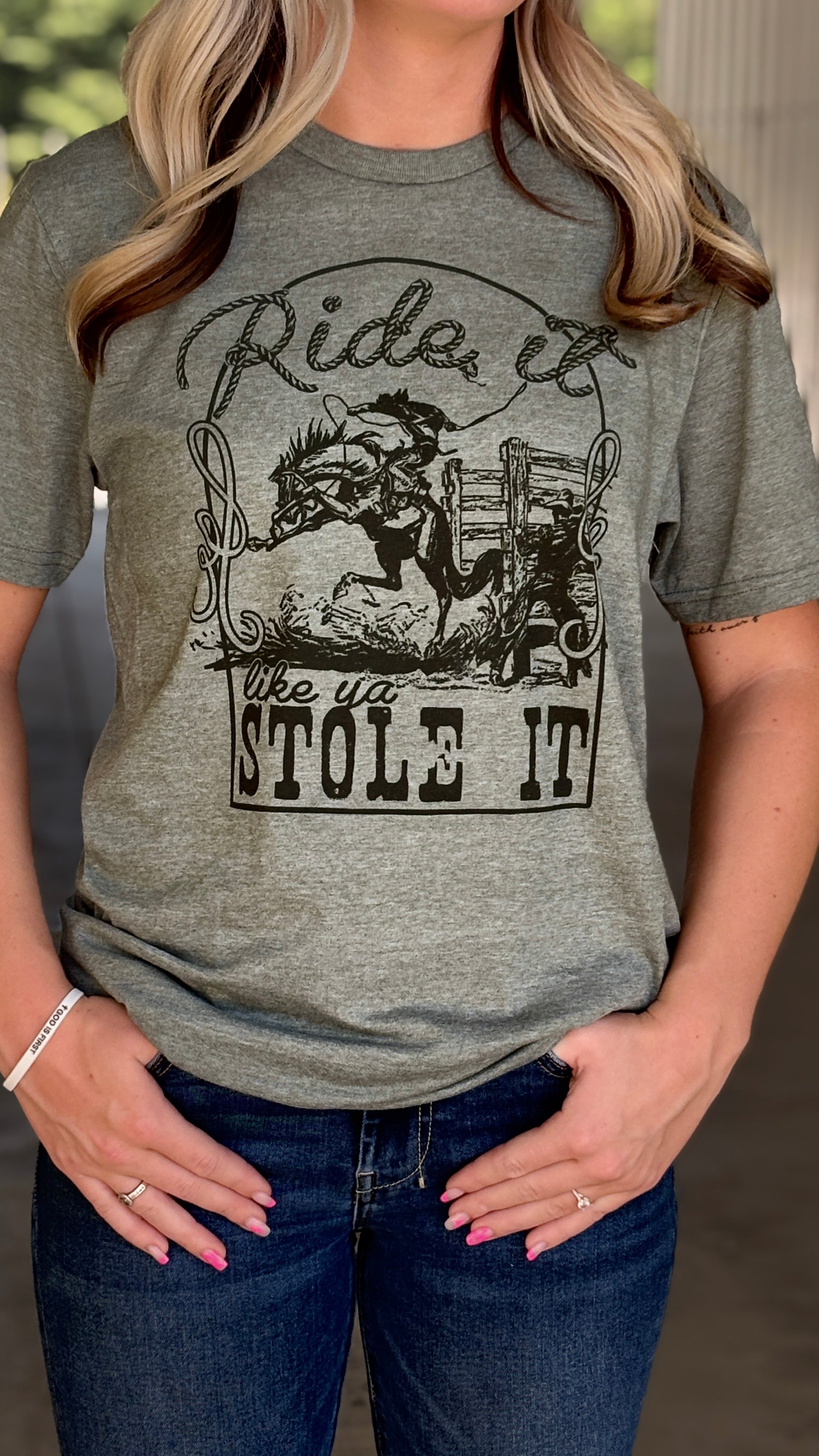 Ride It Like You Stole It Tee - Henderson's Western Store
