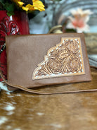 Floral Tooled Leather Cross Body - Henderson's Western Store