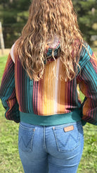 Wrangler Striped Serape Cropped Hoodie - Henderson's Western Store
