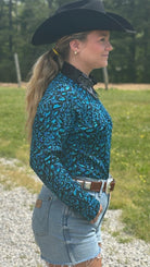 Raspberry Leopard Print Zip Front Show Shirt - Henderson's Western Store