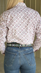 Ladies Floral Paisley Rough Stock ~ Maroon - Henderson's Western Store