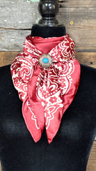 Bandana Print Wild Rag ~ Dark Red - Henderson's Western Store
