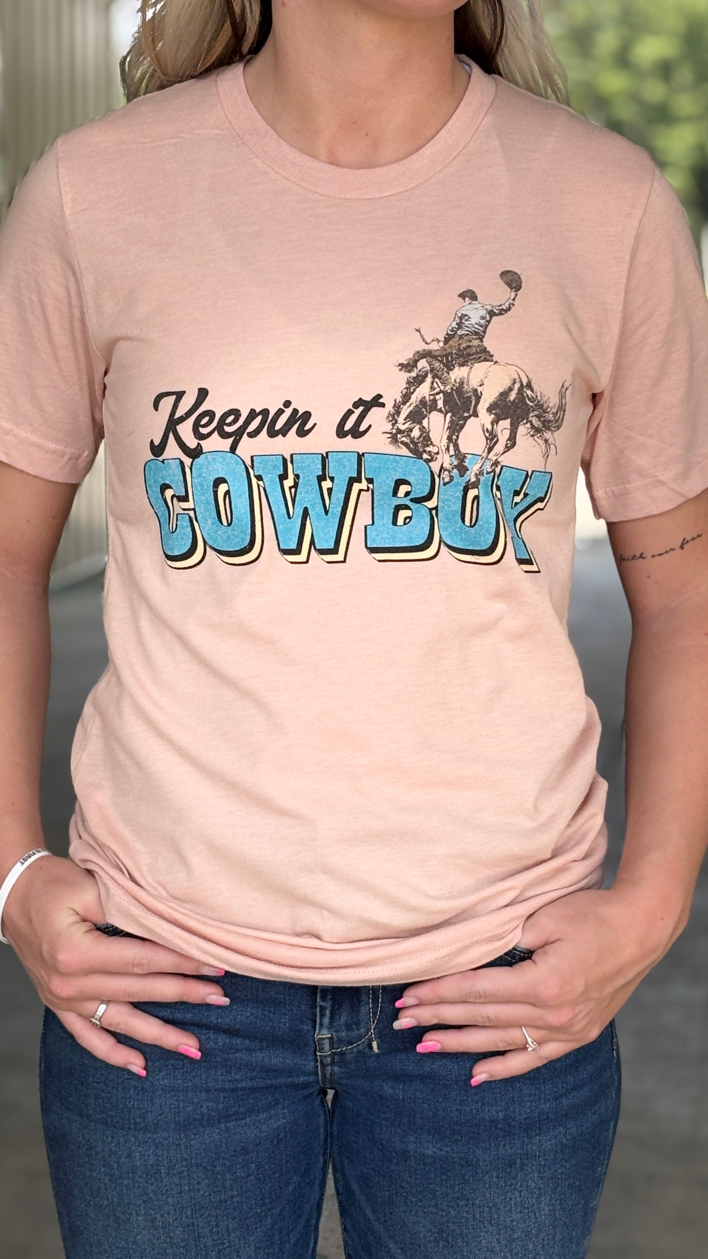 Keepin It Cowboy Tee - Henderson's Western Store