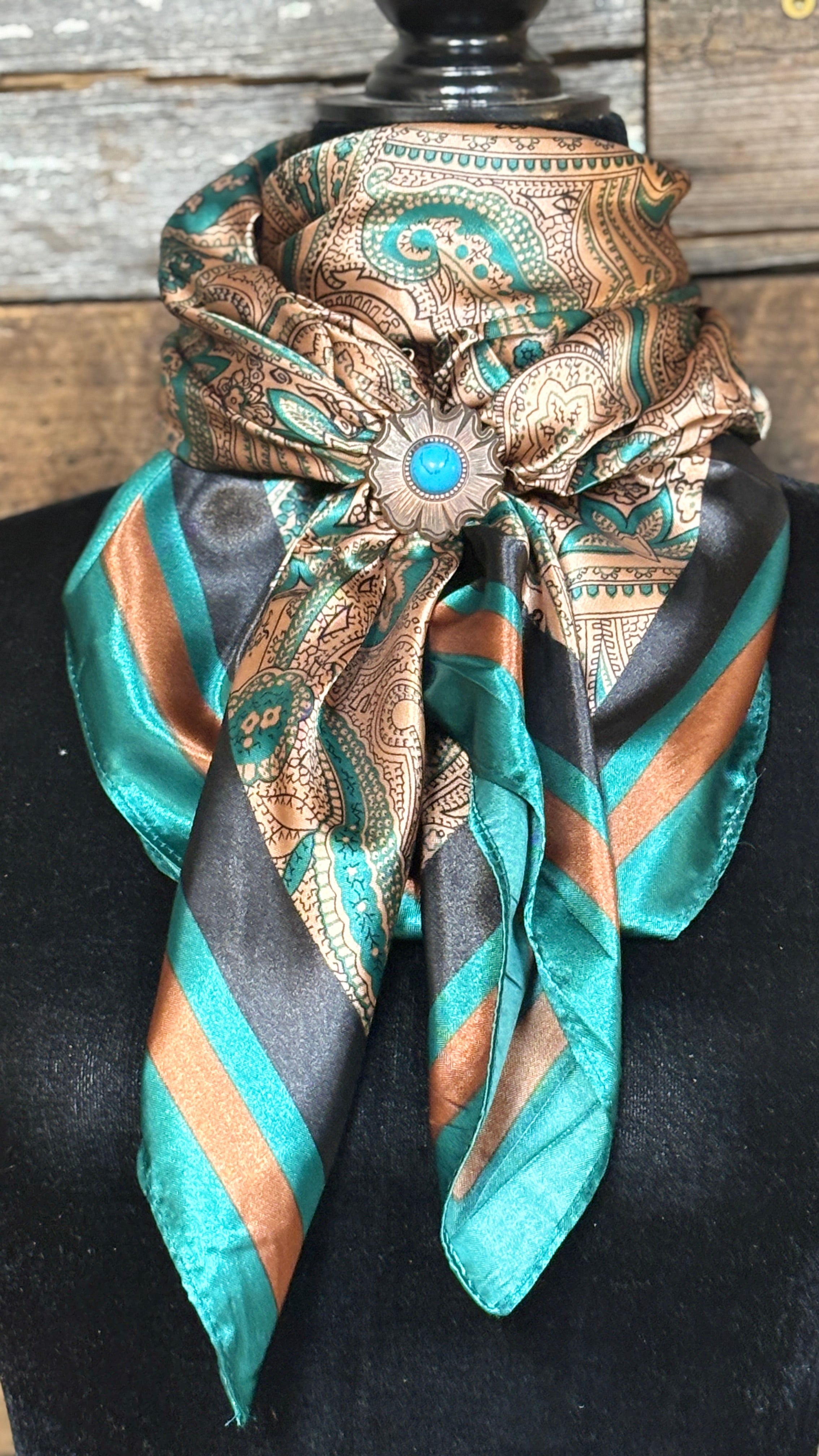 Rodeo Drive Wild Rags/Scarf ~ Emerald Gold - Henderson's Western Store