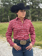 Red Bandana Style Rough Stock Shirt - Henderson's Western Store