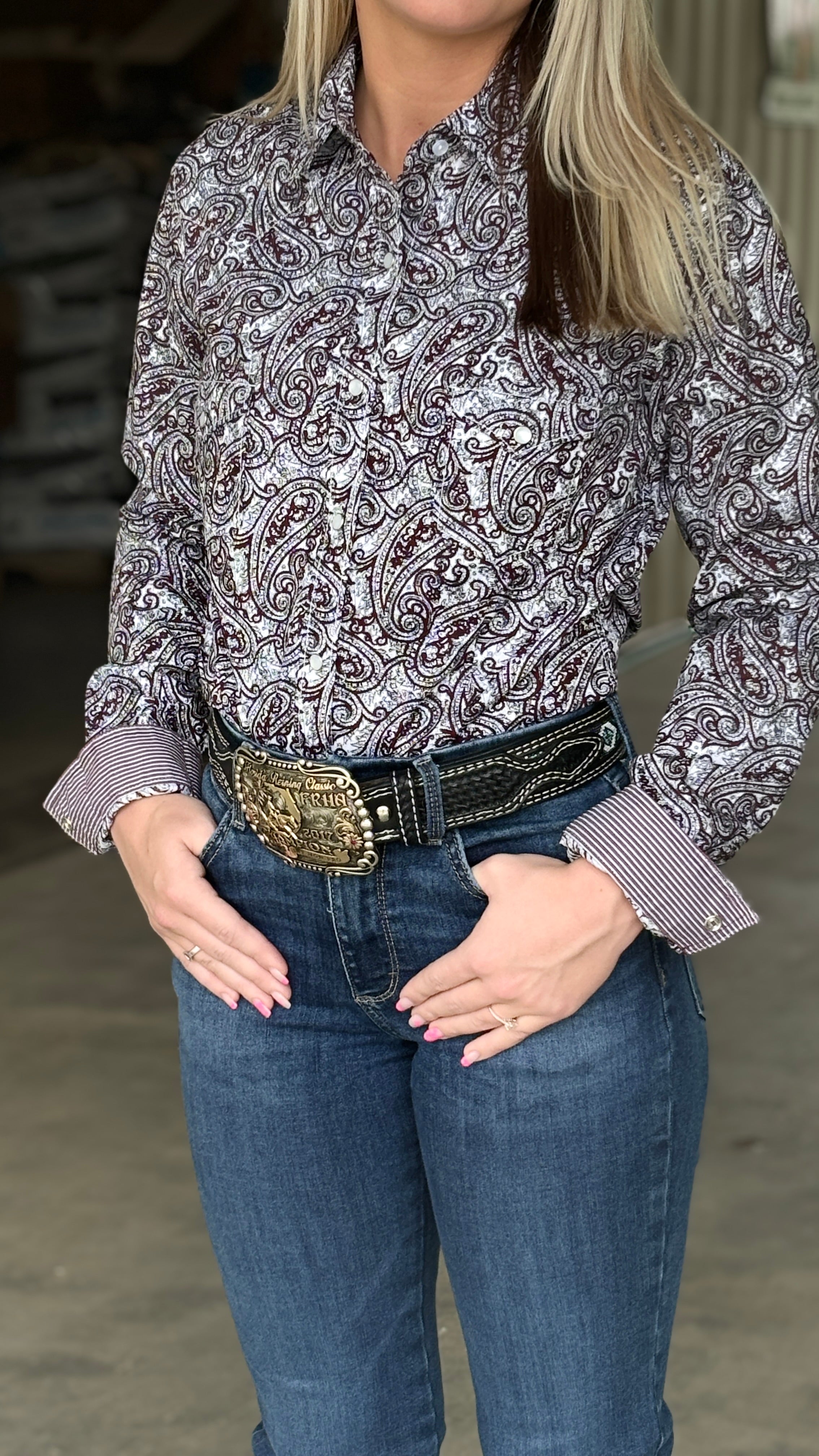 Ladies Rough Stock ~ Burgundy - Henderson's Western Store