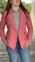 Ladies Solid Blazer by Rock & Roll ~ Rose - Henderson's Western Store