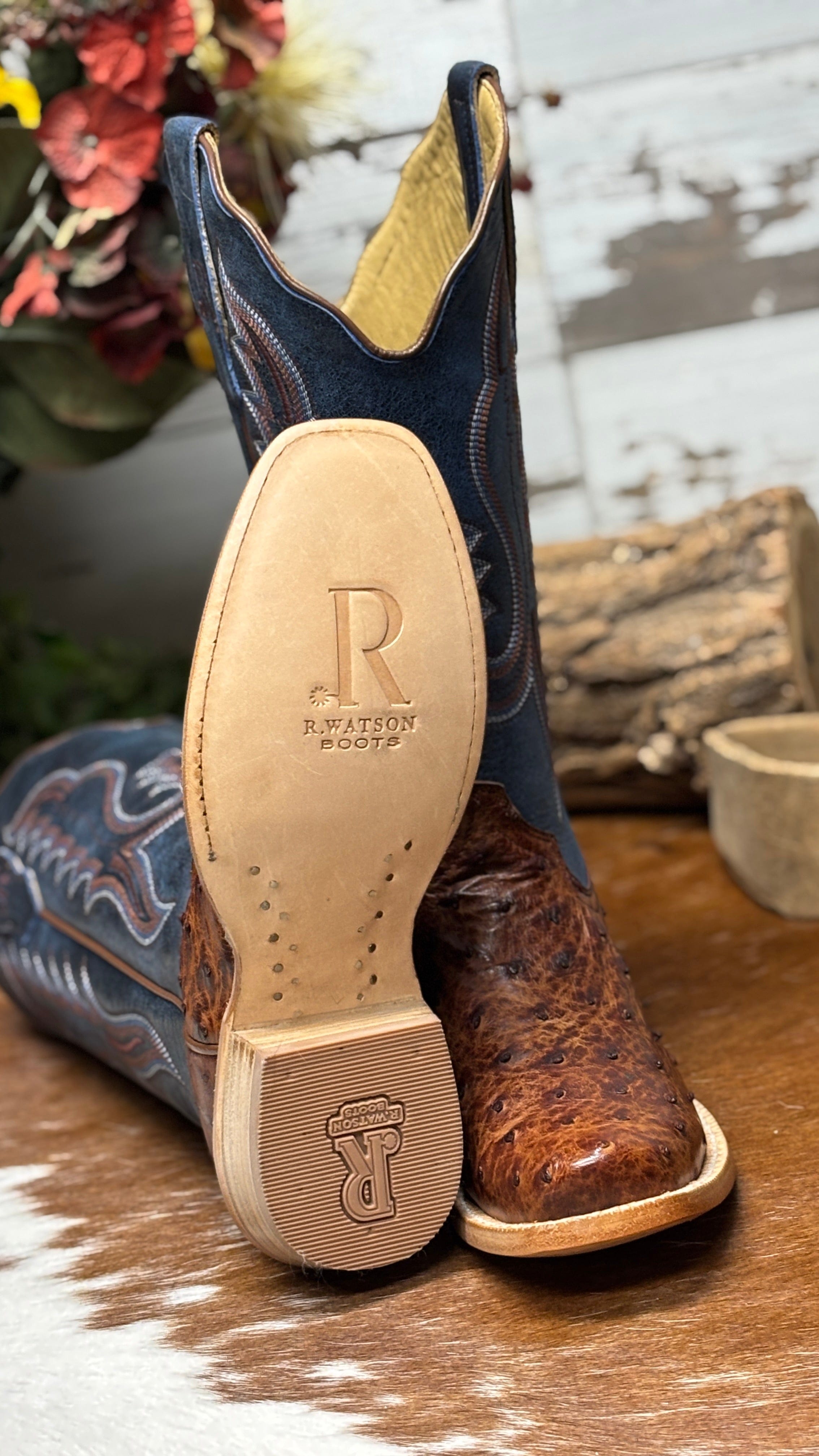 R. Watson Brass Full Quill Boot - Henderson's Western Store