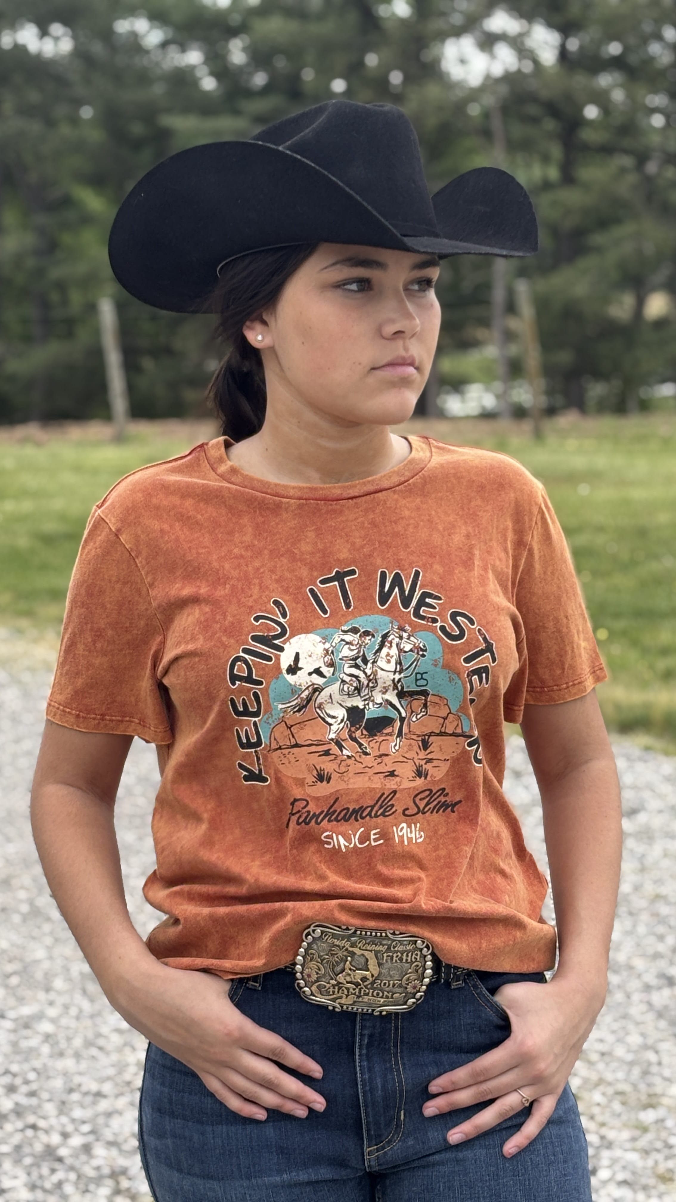 Keepin It Western Tee by Panhandle - Henderson's Western Store