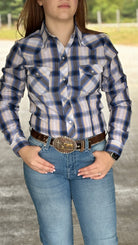 Ladies Navy Plaid by Roper - Henderson's Western Store