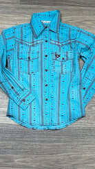Cowgirl Hardware Western Shirt ~ Striped Aztec - Henderson's Western Store