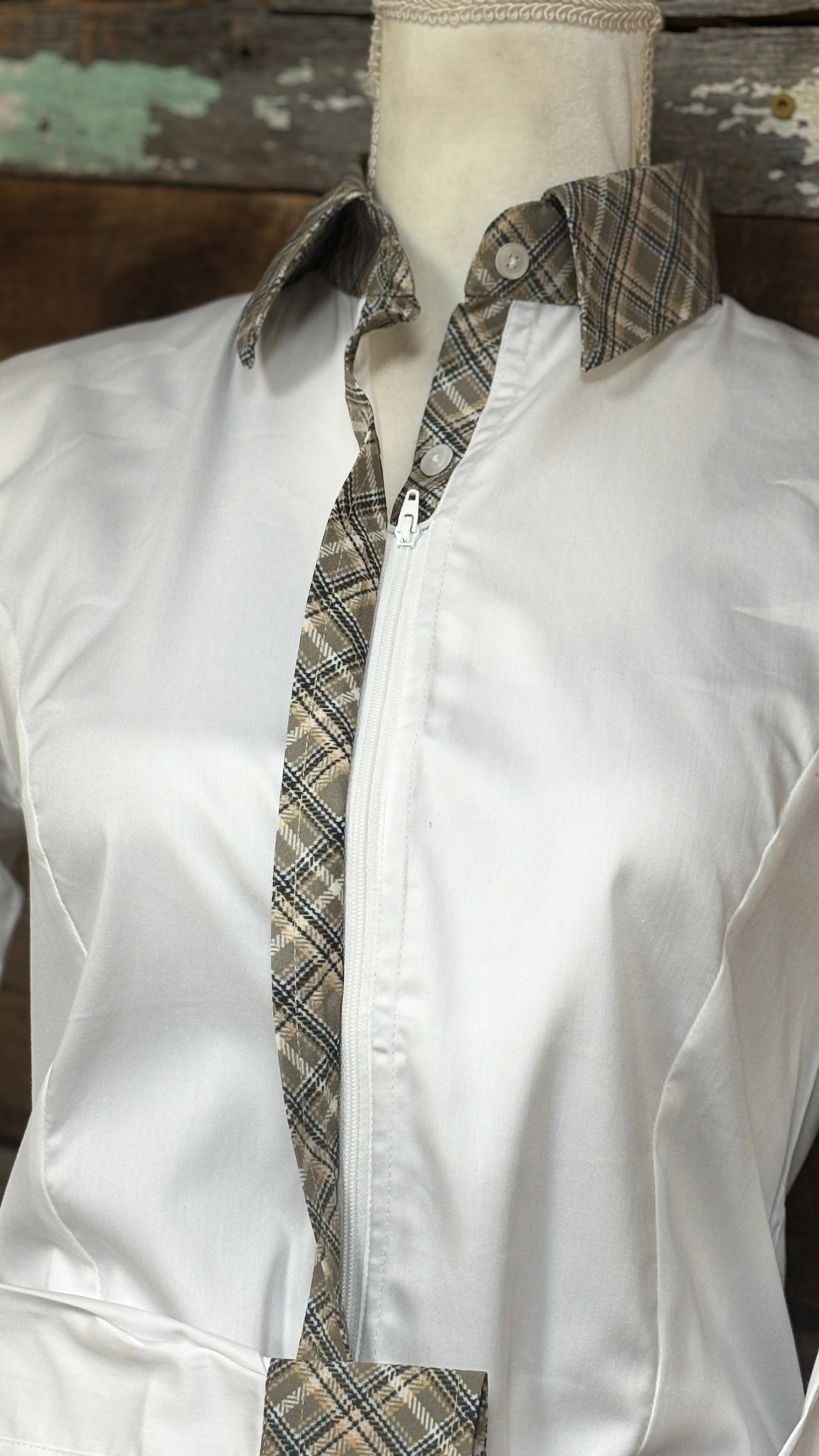 RHC Concealed Zipper Shirt - White - Henderson's Western Store