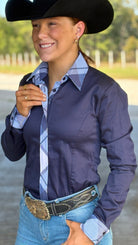 RHC Concealed Zipper Shirt - Navy - Henderson's Western Store