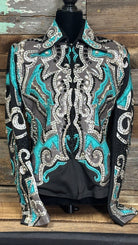 All Day  Show Jacket ~ Teal & Gray - Henderson's Western Store