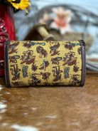 Wrangler Vintage Print Carry Wallet/Crossbody ~ Yellow - Henderson's Western Store