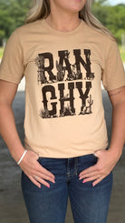 Ranchy Western Tee ~ Sand - Henderson's Western Store