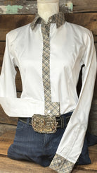 RHC Concealed Zipper Shirt - White - Henderson's Western Store
