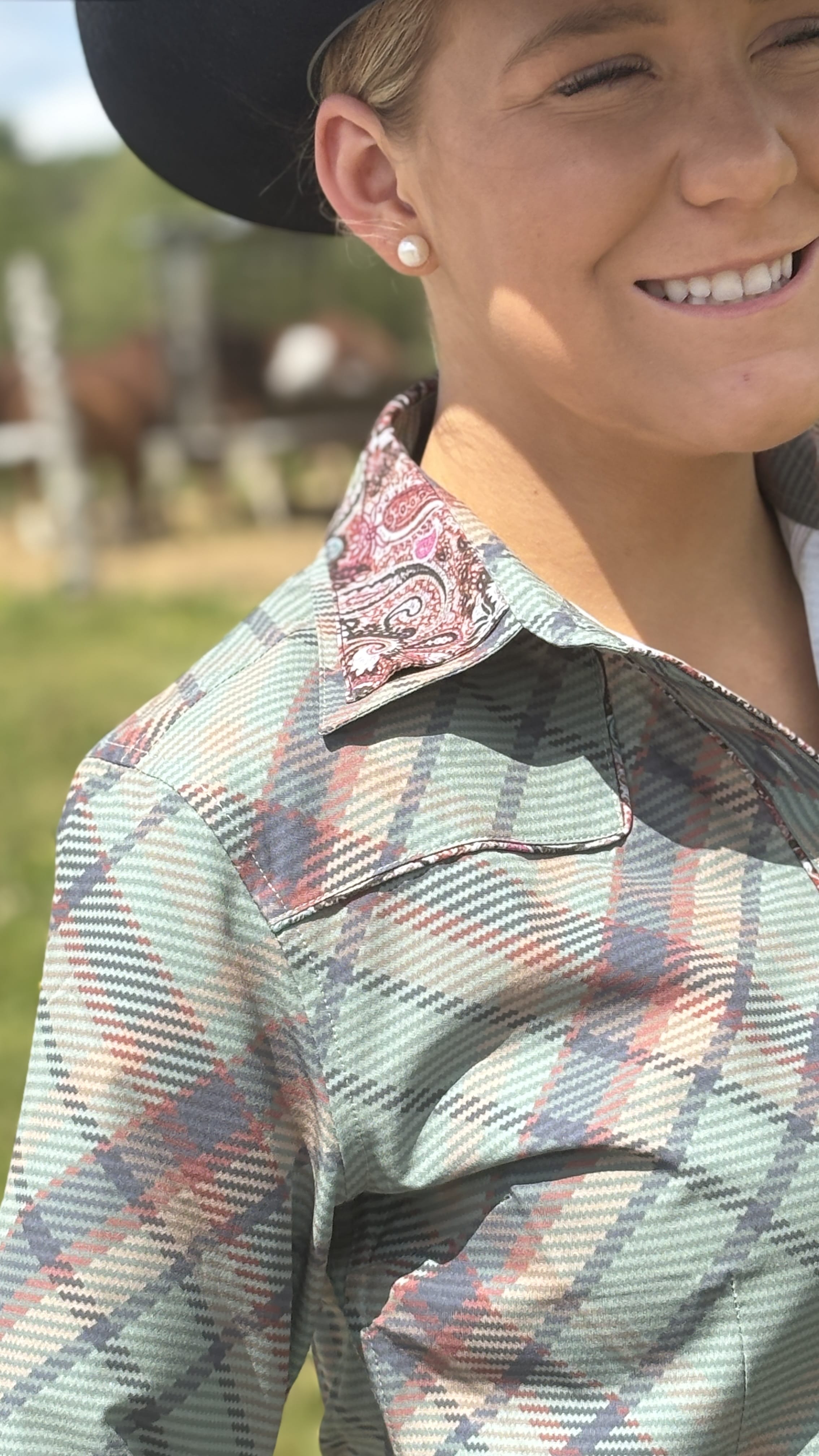 RHC Green Plaid Easy Care Button Up - Henderson's Western Store