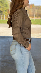 Ladies Striped Cinch ~ Brown - Henderson's Western Store