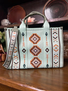 MW Aztec Print Crossbody ~ Green - Henderson's Western Store