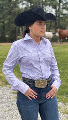 RHC Easy Care Show Shirt ~ Lilac Maze - Henderson's Western Store