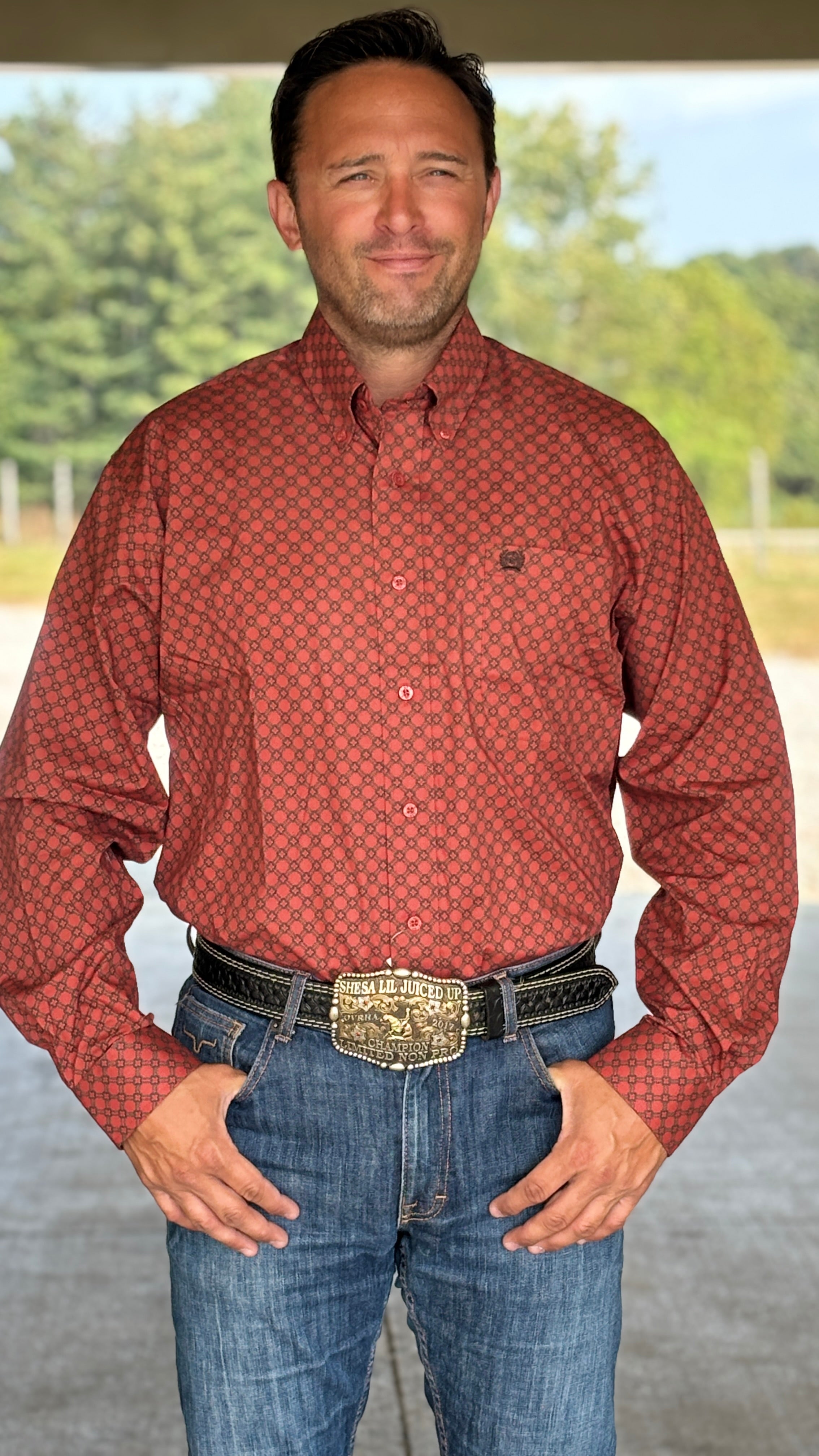 Cinch Plain Weave  ~  Brick Red - Henderson's Western Store