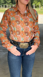 RHC Easy Care W/Mesh Yoke Show Shirt ~ Orange - Henderson's Western Store