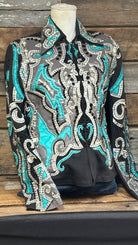 All Day  Show Jacket ~ Teal & Gray - Henderson's Western Store